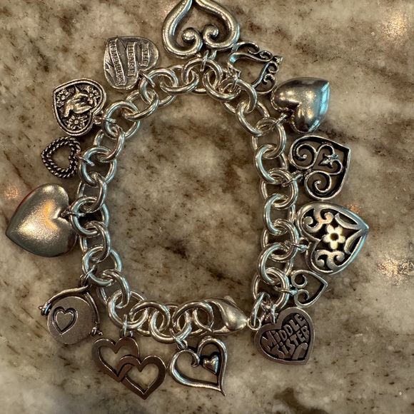 James Avery Jewelry - James Avery HEART charm bracelet with 14 James Avery charms.  MANY retired